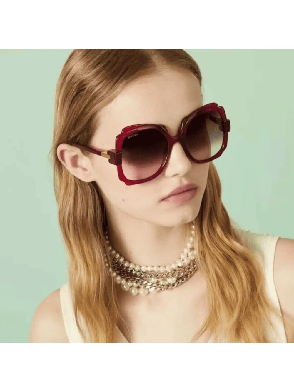 Gucci GG1431S 003 Pink Women Oversized Sunglasses Authentic NEW - Picture 2 of 10